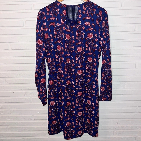 Meadow Rue Anthropologie Navy Blue Floral Tunic Dress, Women’s Size Large - Picture 8 of 10
